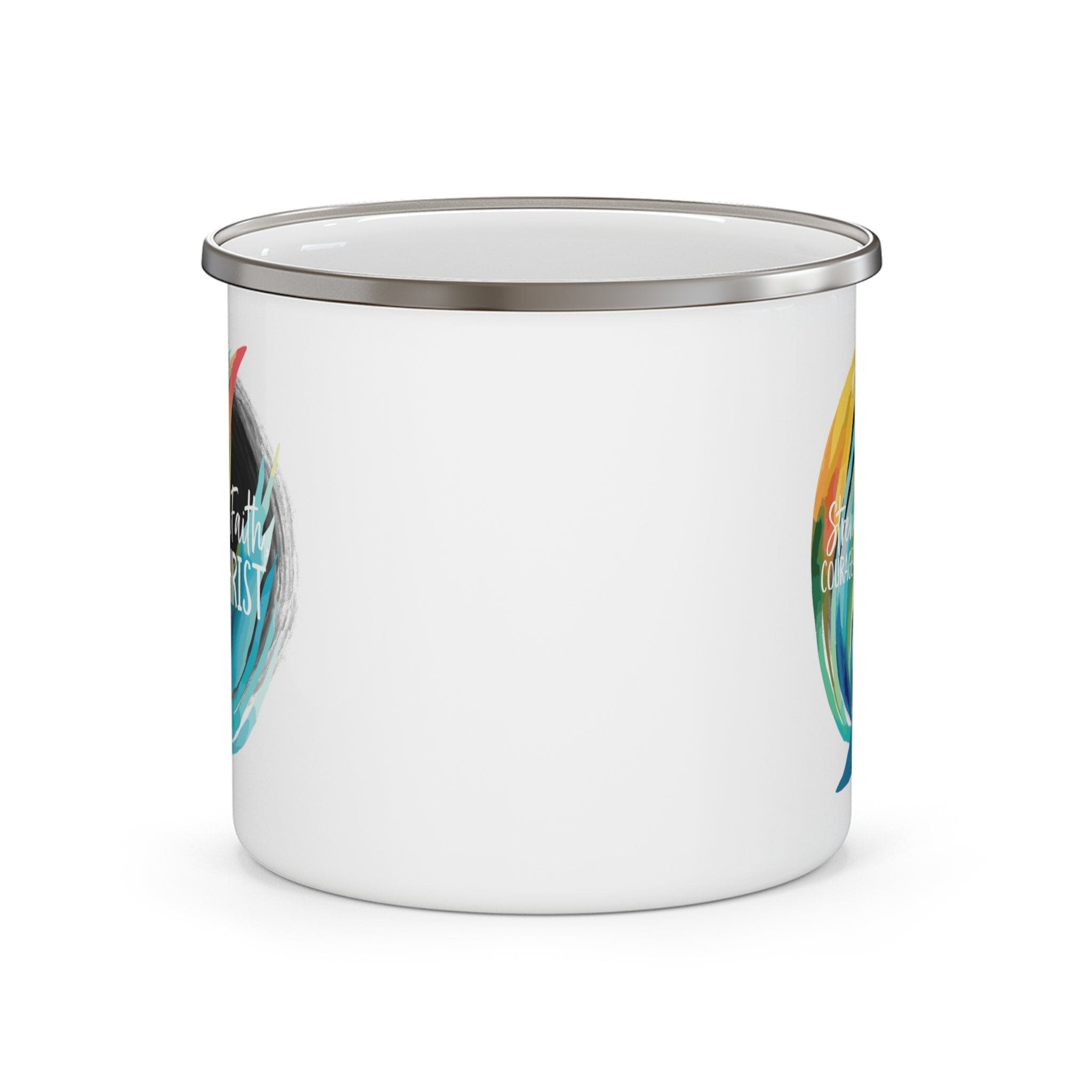 Enamel Camping Mug Strength in Faith - Courage in Christ
