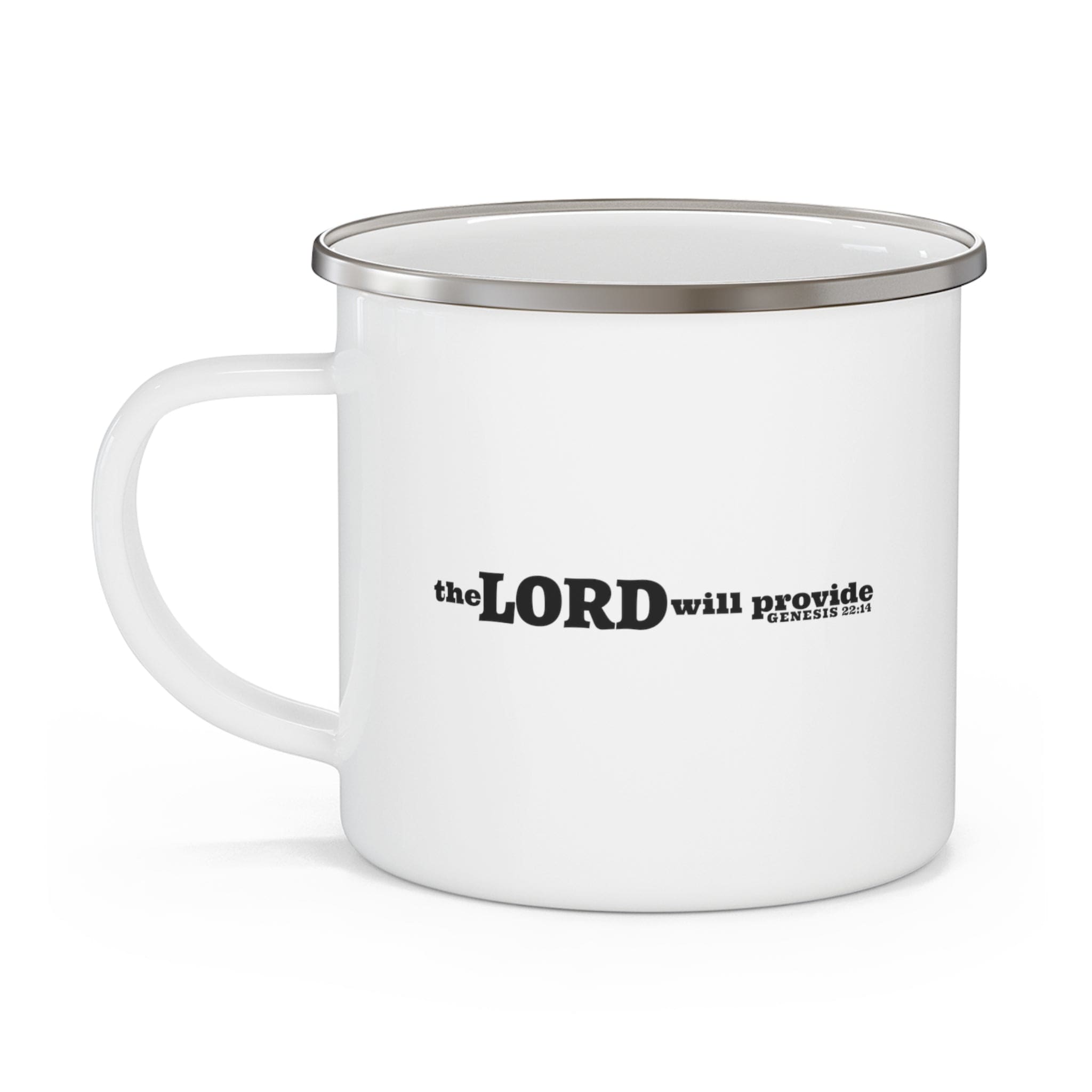 Enamel Camping Mug - the Lord will Provide - Genesis 22:14 Christian
