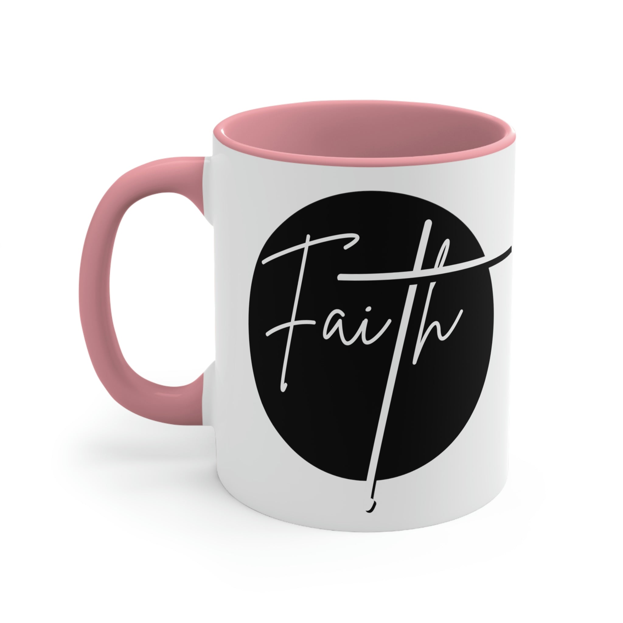 Two-tone Accent Ceramic Mug 11oz - Faith Illustration