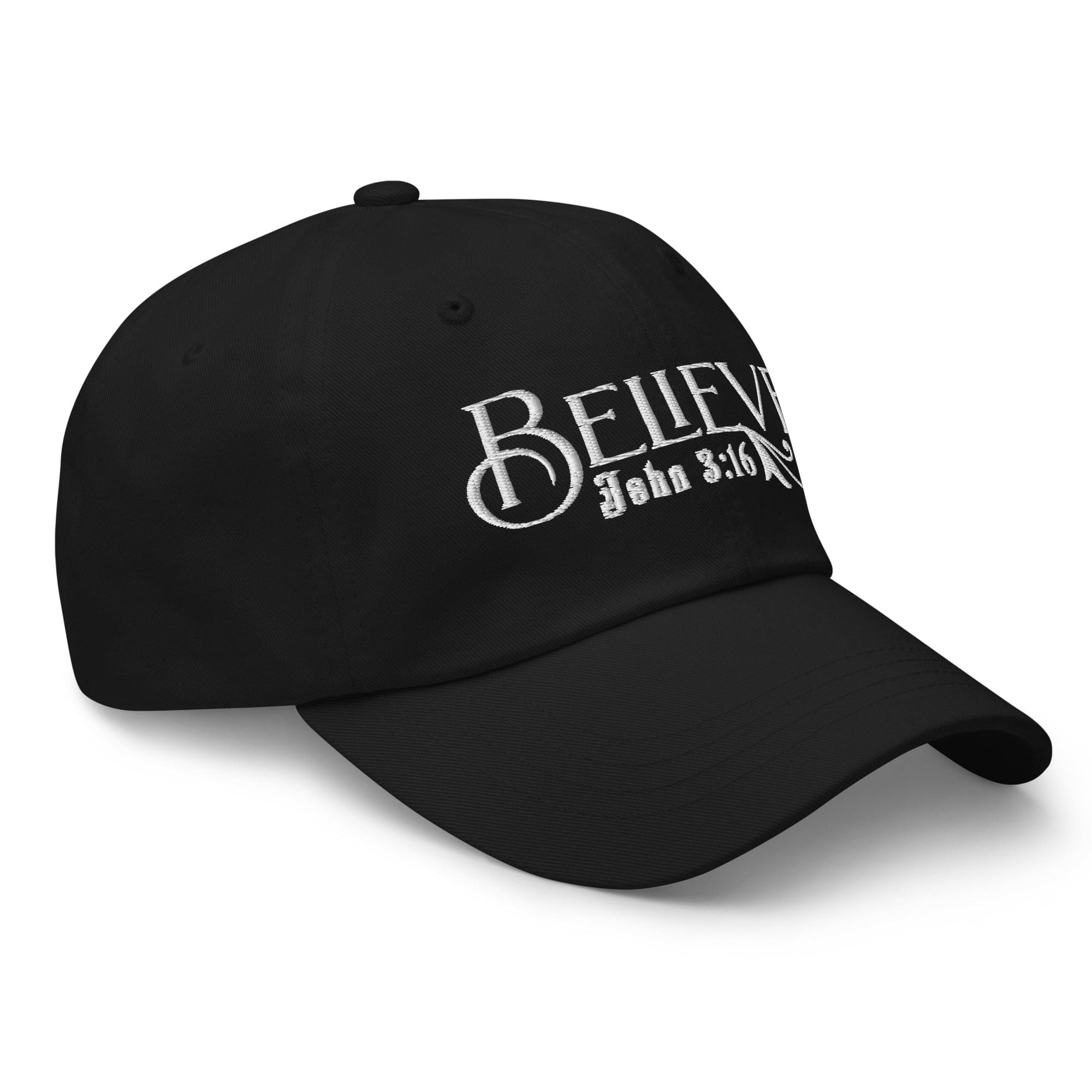Embroidered Baseball Cap - Believe - John 3:16