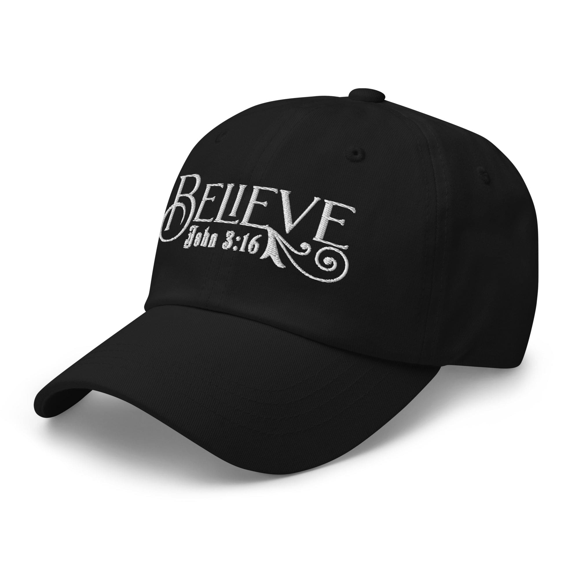 Embroidered Baseball Cap - Believe - John 3:16