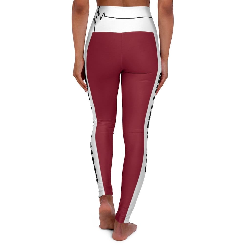High Waisted Yoga Leggings - Burgundy Salt of the Earth Matthew 5:13