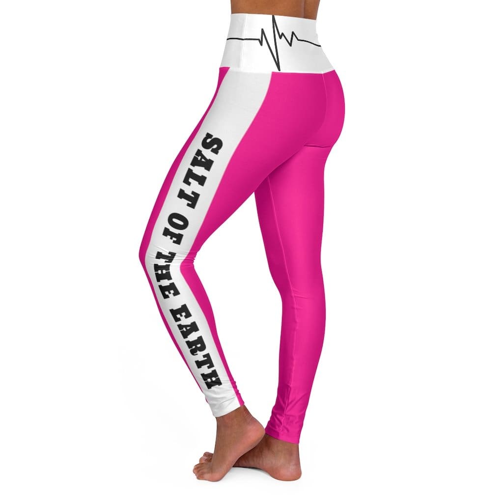 High Waisted Yoga Leggings - Hot Pink Style Salt of the Earth Matthew