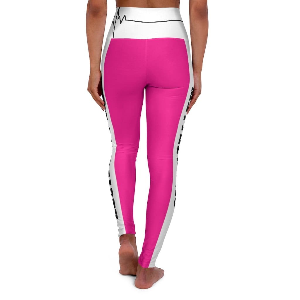 High Waisted Yoga Leggings - Hot Pink Style Salt of the Earth Matthew