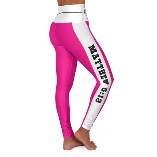 High Waisted Yoga Leggings - Hot Pink Style Salt of the Earth Matthew