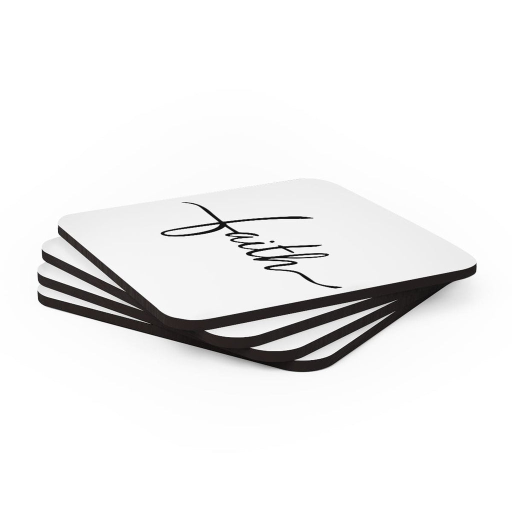 Home Decor - Coaster Set - 4 Piece Home/office - Faith Christian