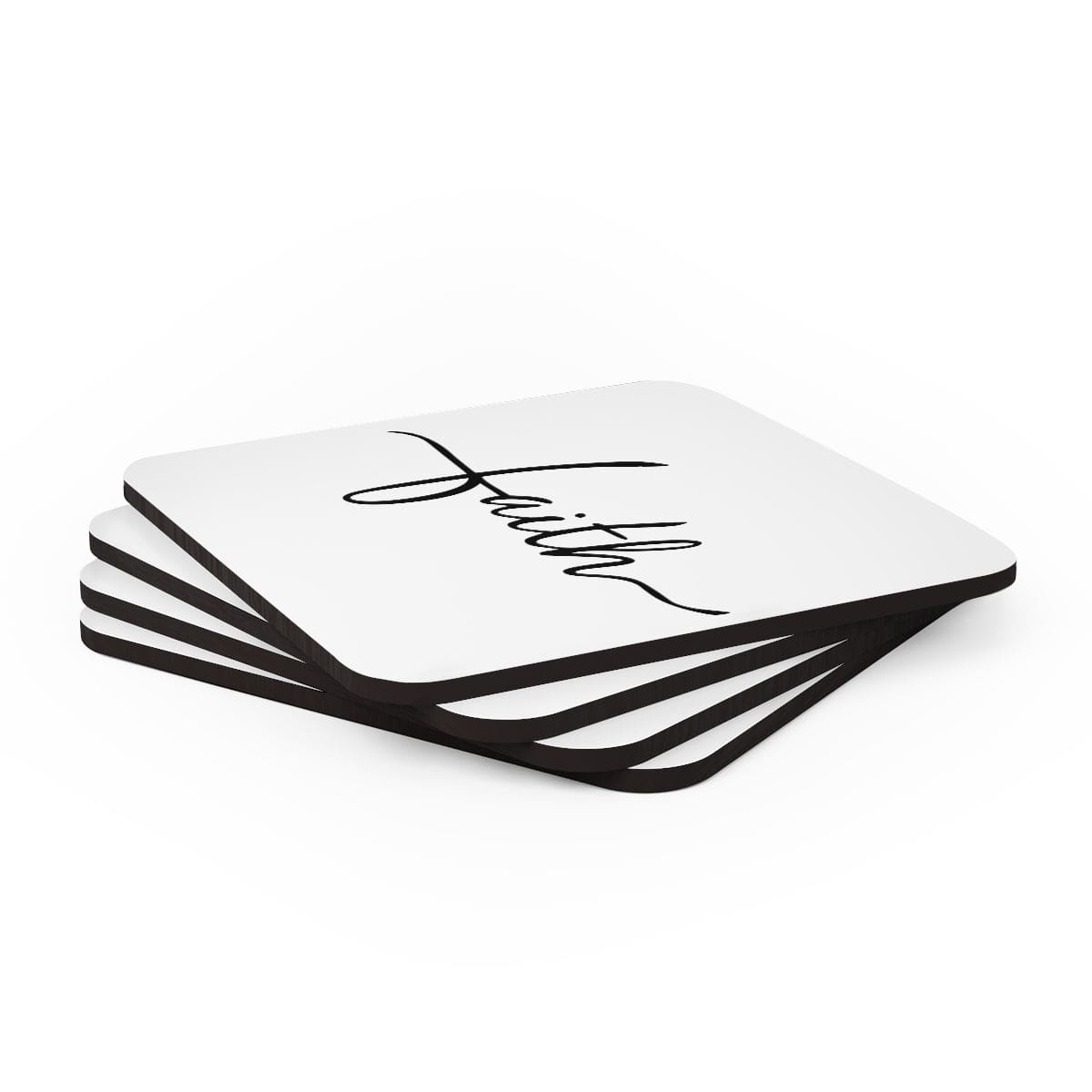Home Decor - Coaster Set - 4 Piece Home/office - Faith Christian