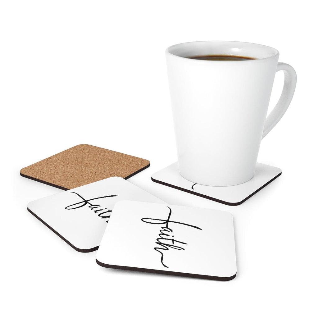 Home Decor - Coaster Set - 4 Piece Home/office - Faith Christian
