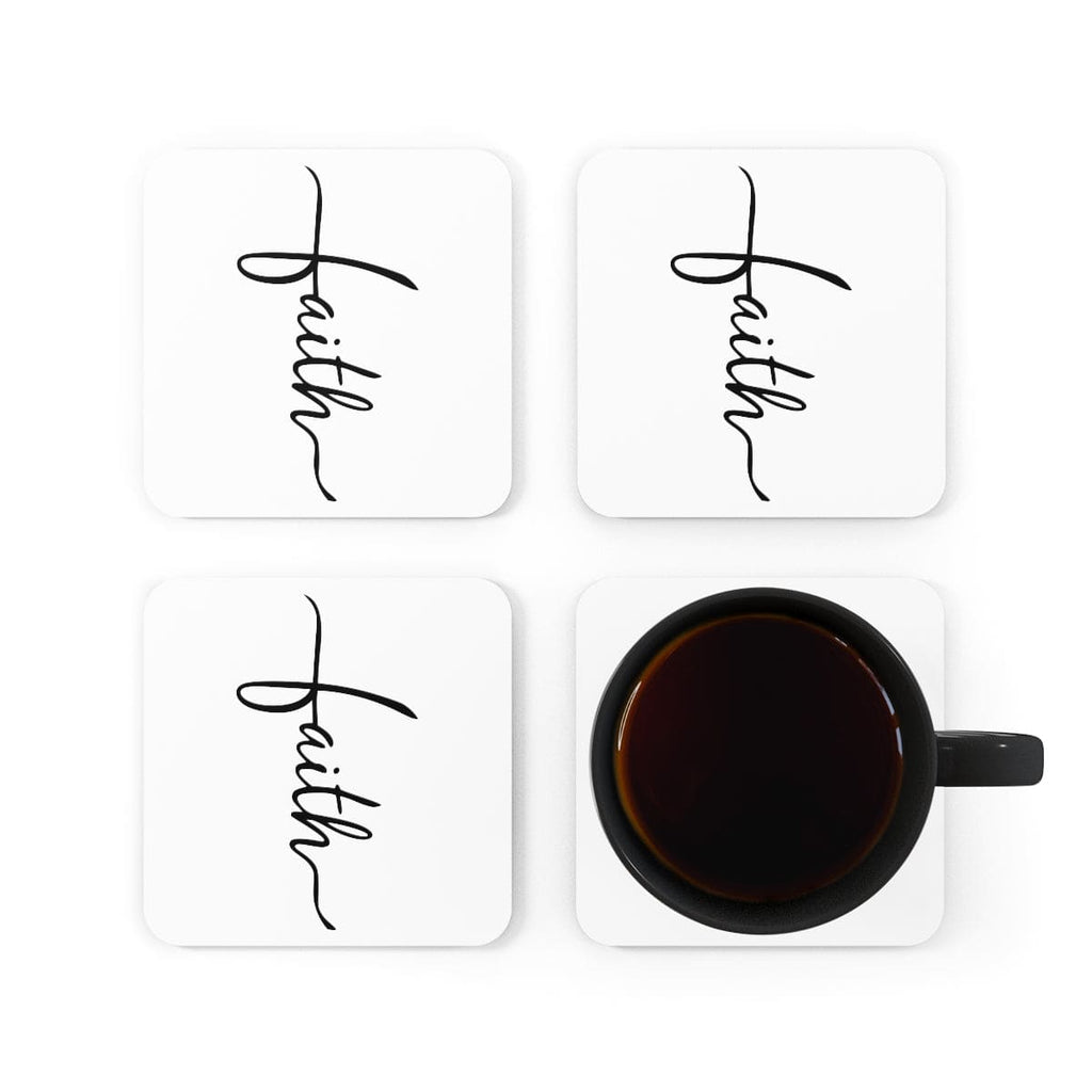 Home Decor - Coaster Set - 4 Piece Home/office - Faith Christian