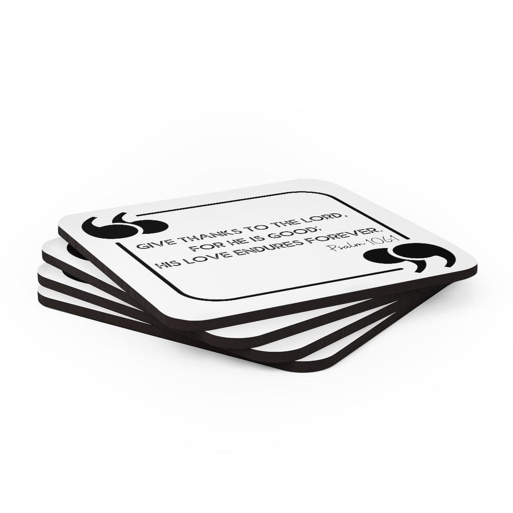 Home Decor - Coaster Set - 4 Piece Home/office - Give Thanks to the