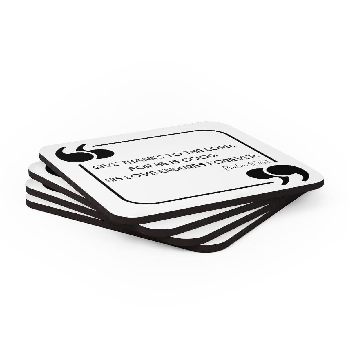 Home Decor - Coaster Set - 4 Piece Home/office - Give Thanks to the