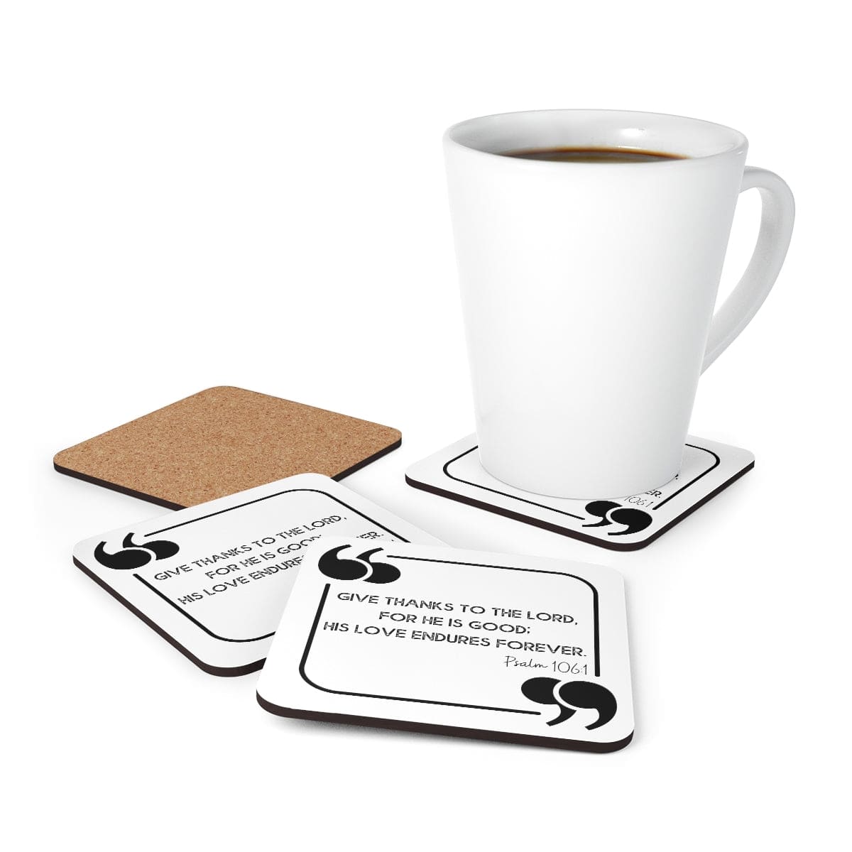 Home Decor - Coaster Set - 4 Piece Home/office - Give Thanks to the