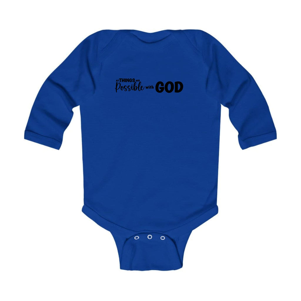 Infant Long Sleeve Graphic T-shirt All Things are Possible with God