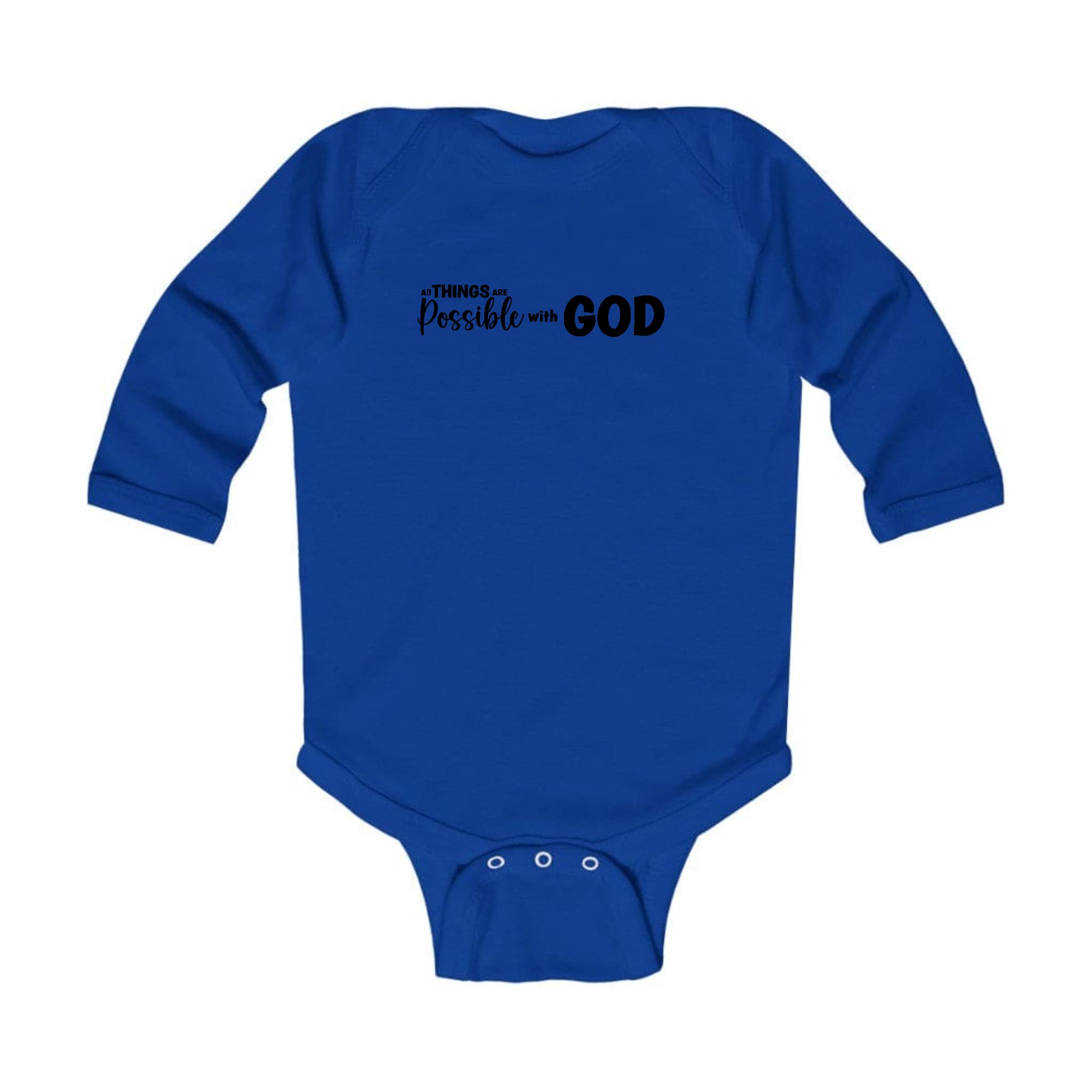 Infant Long Sleeve Graphic T-shirt All Things are Possible with God