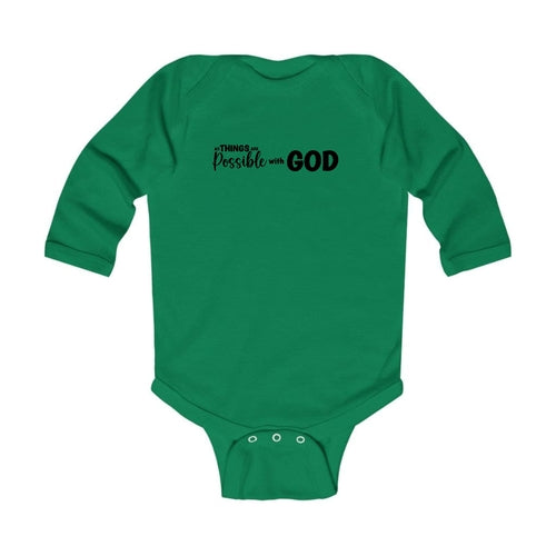 Infant Long Sleeve Graphic T-shirt All Things are Possible with God