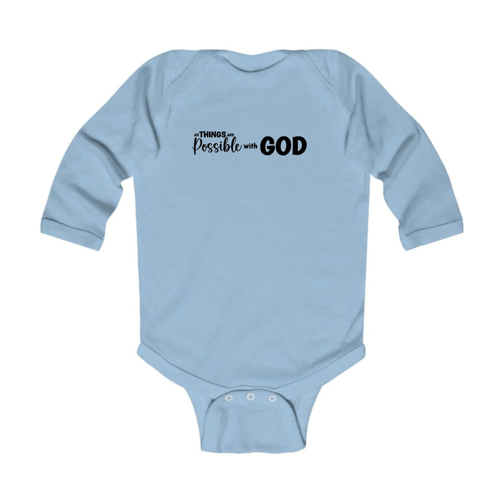Infant Long Sleeve Graphic T-shirt All Things are Possible with God