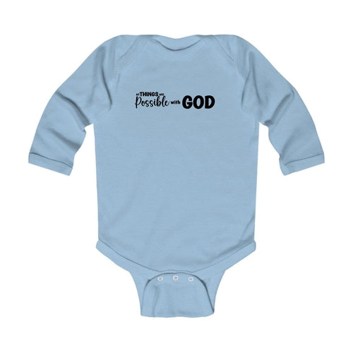Infant Long Sleeve Graphic T-shirt All Things are Possible with God