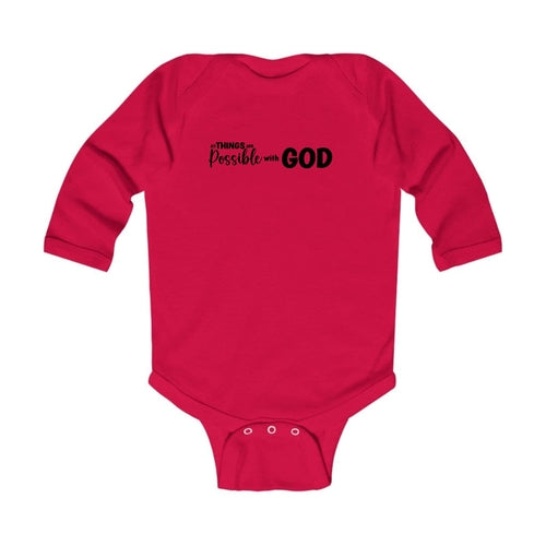 Infant Long Sleeve Graphic T-shirt All Things are Possible with God
