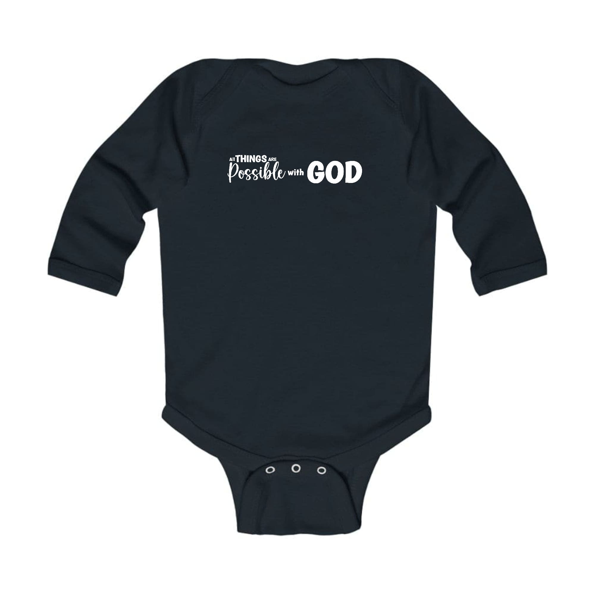 Infant Long Sleeve Graphic T-shirt - All Things are Possible with God