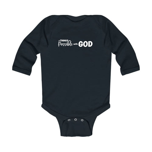 Infant Long Sleeve Graphic T-shirt - All Things are Possible with God