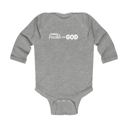 Infant Long Sleeve Graphic T-shirt - All Things are Possible with God