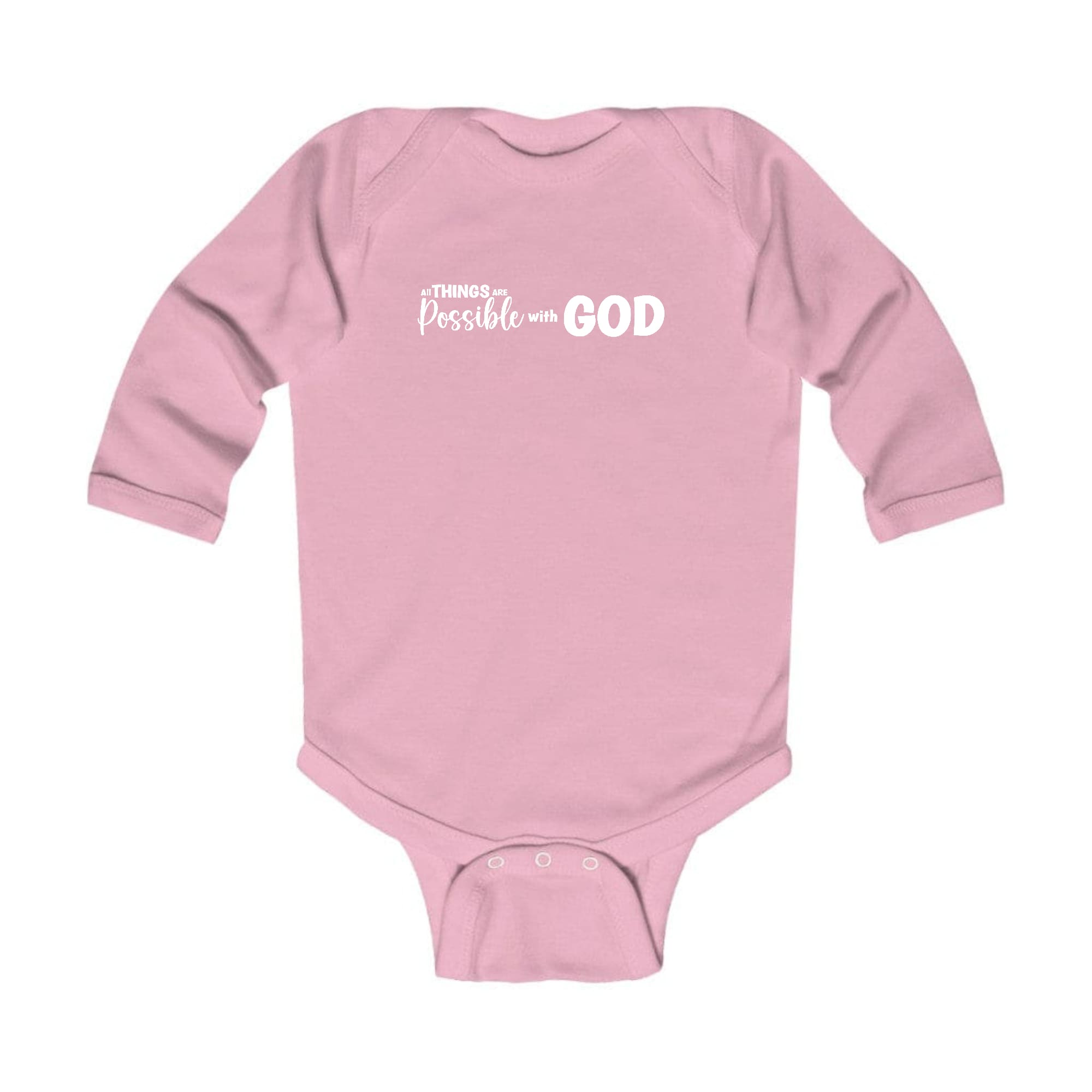 Infant Long Sleeve Graphic T-shirt - All Things are Possible with God