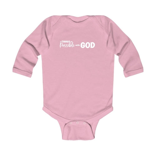 Infant Long Sleeve Graphic T-shirt - All Things are Possible with God