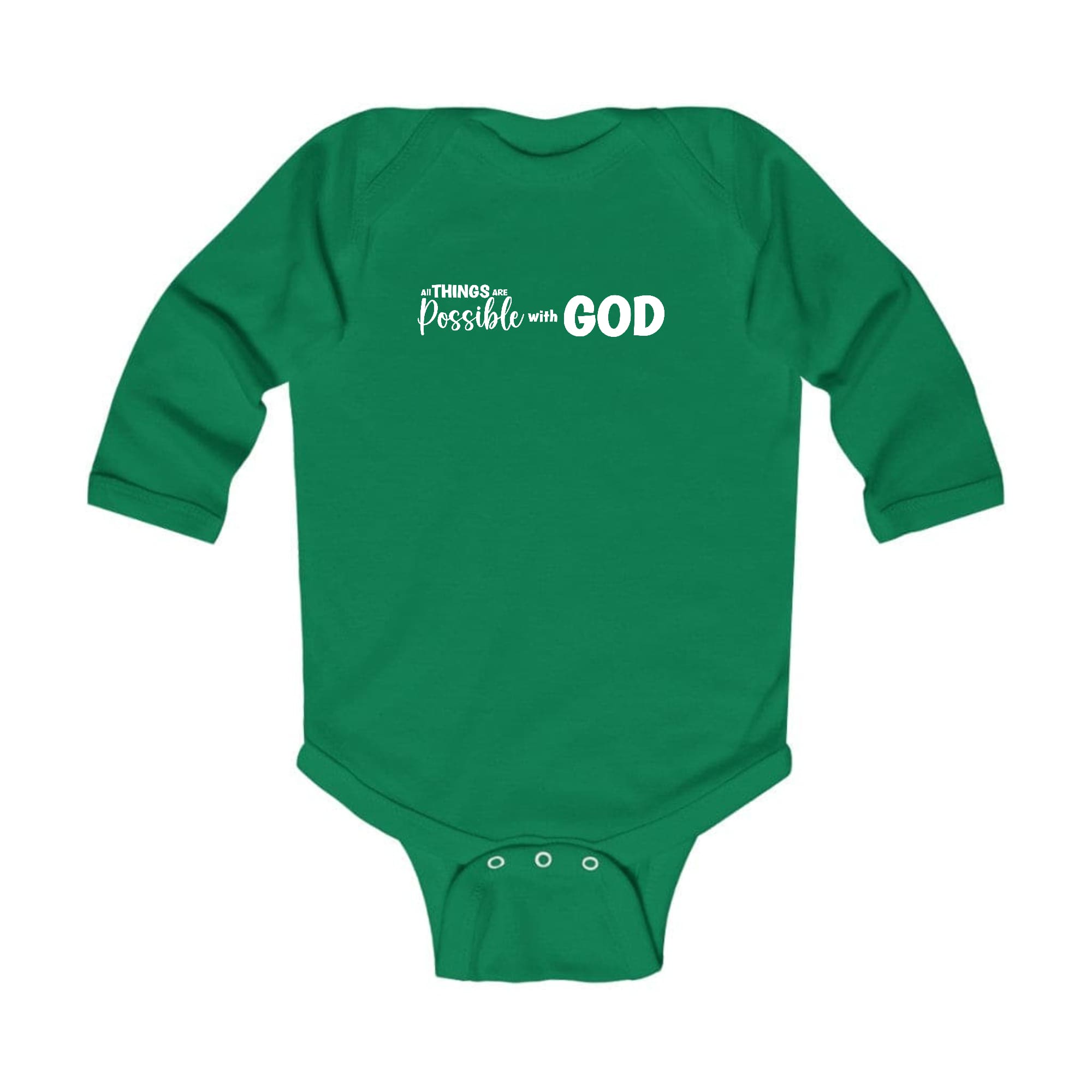 Infant Long Sleeve Graphic T-shirt - All Things are Possible with God