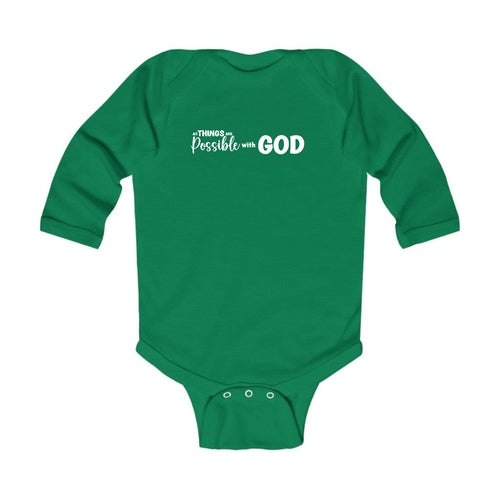 Infant Long Sleeve Graphic T-shirt - All Things are Possible with God