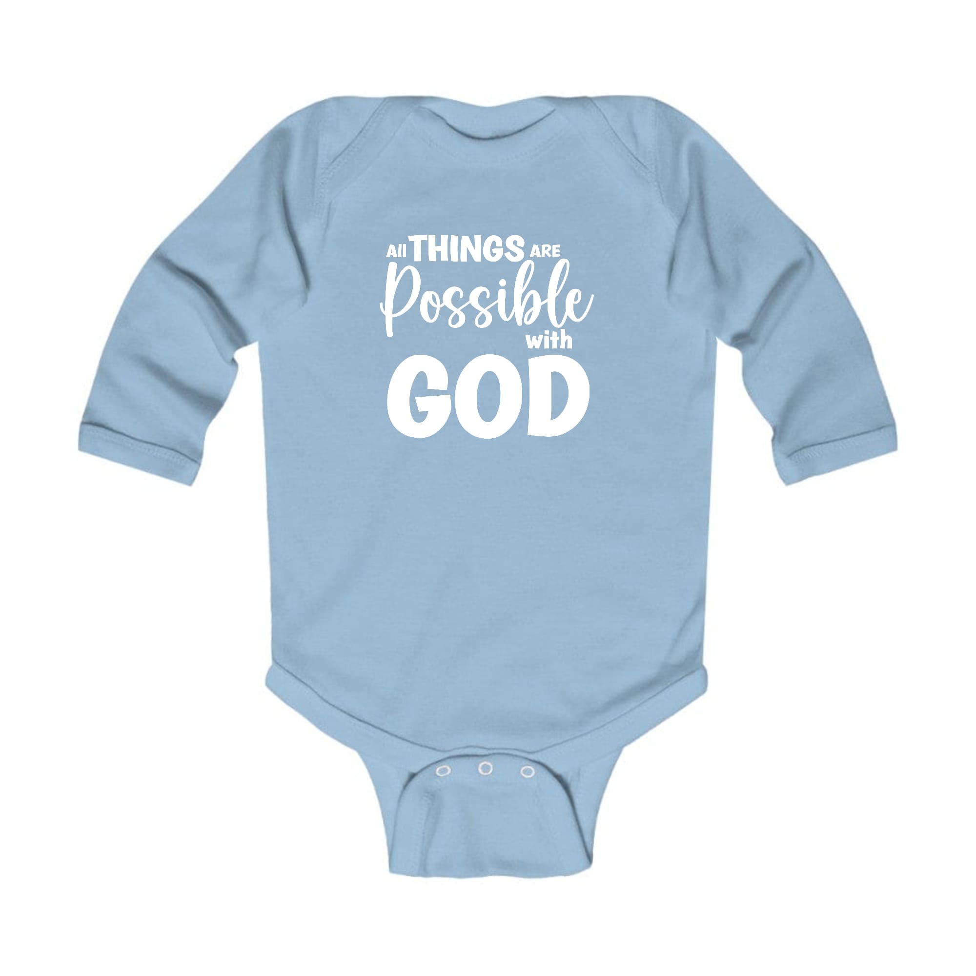 Infant Long Sleeve Graphic T-shirt - All Things are Possible with God