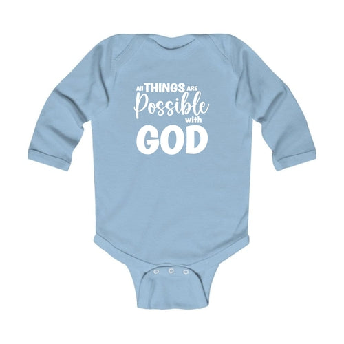 Infant Long Sleeve Graphic T-shirt - All Things are Possible with God