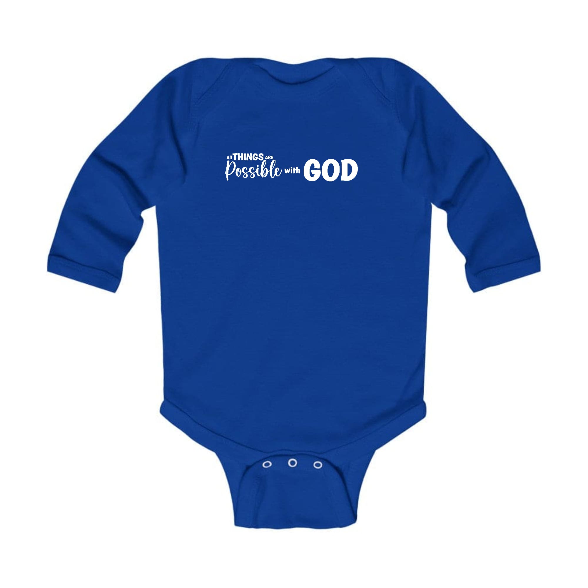 Infant Long Sleeve Graphic T-shirt - All Things are Possible with God
