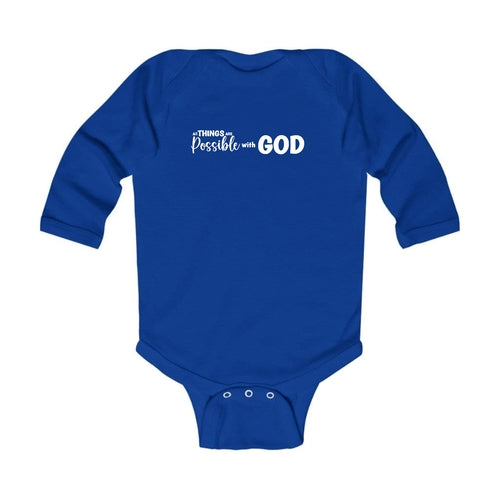 Infant Long Sleeve Graphic T-shirt - All Things are Possible with God