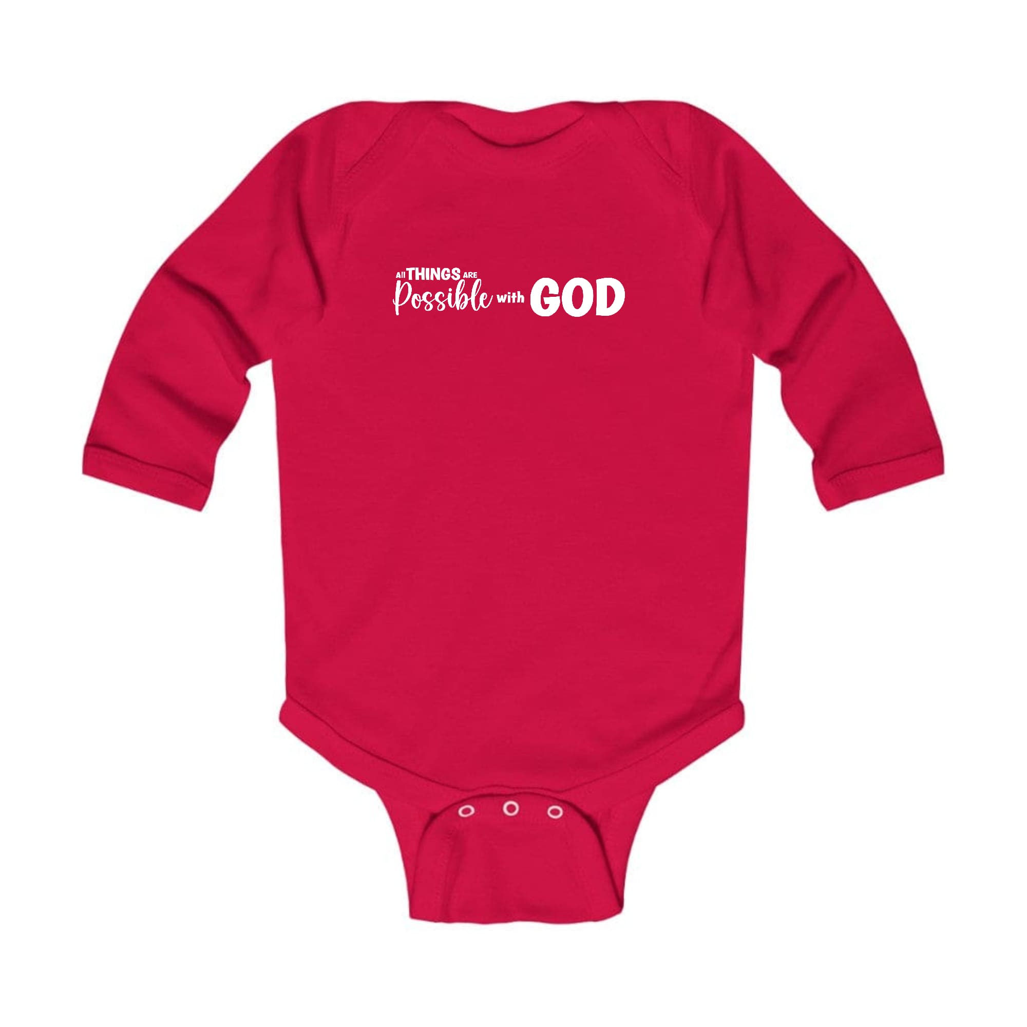 Infant Long Sleeve Graphic T-shirt - All Things are Possible with God