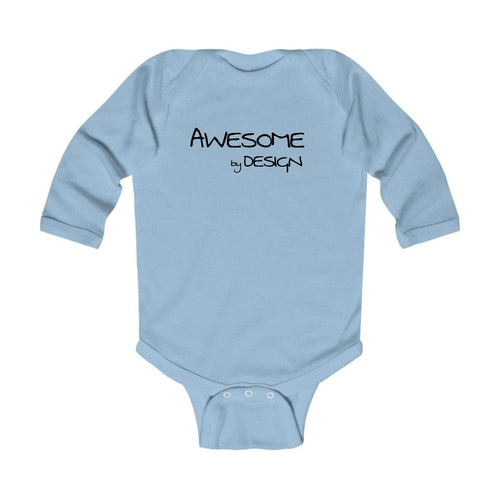 Infant Long Sleeve Graphic T-shirt Awesome by Design Black Print