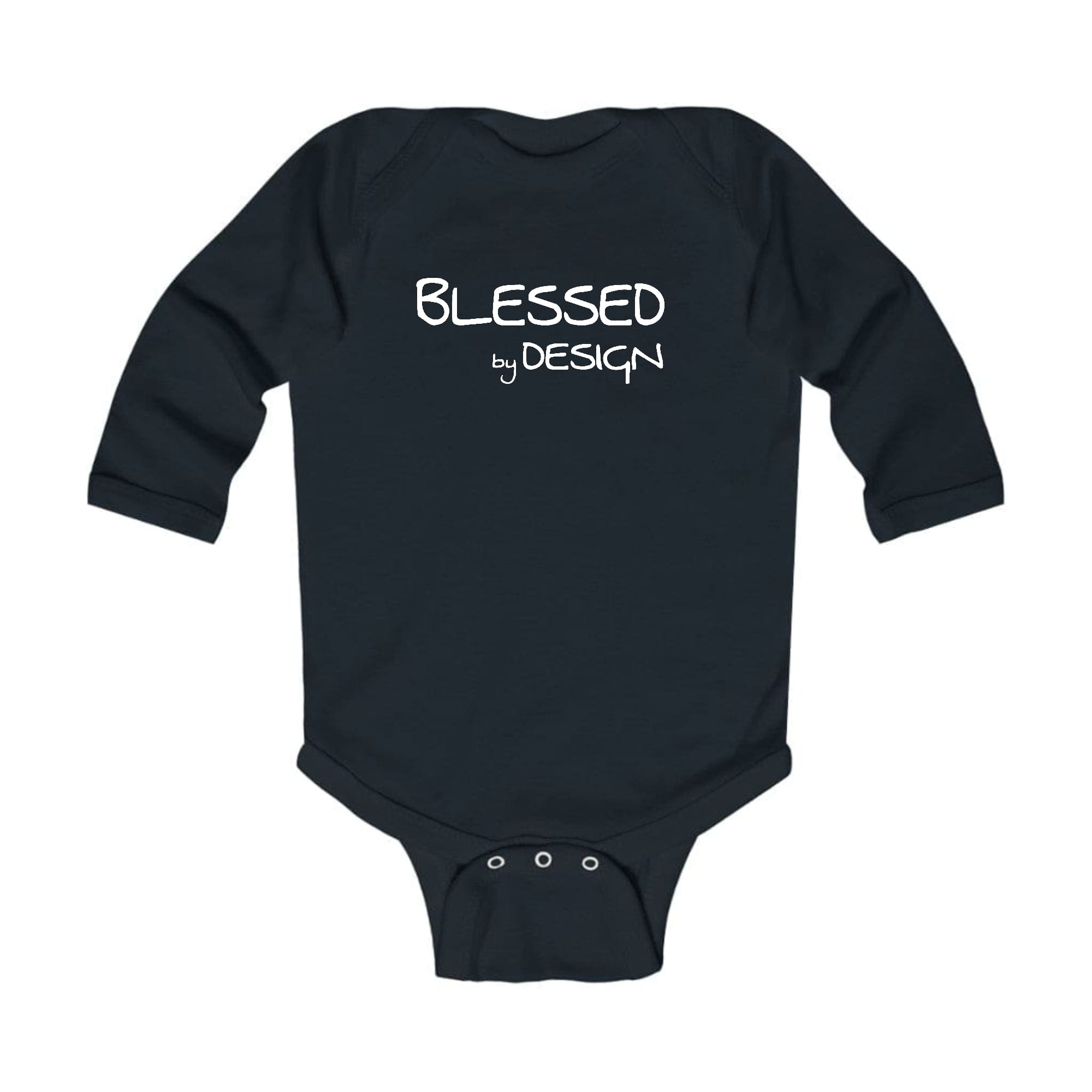 Infant Long Sleeve Graphic T-shirt - Blessed by Design - Inspirational