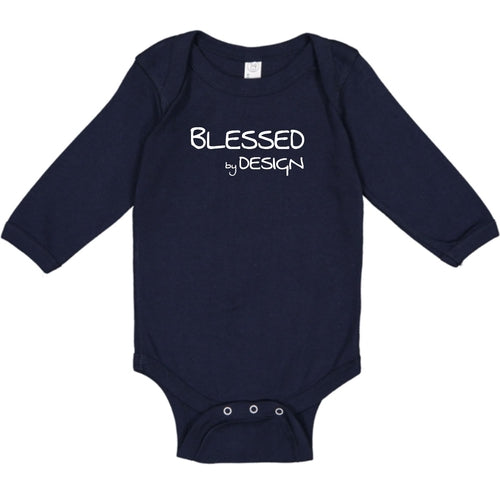 Infant Long Sleeve Graphic T-shirt - Blessed by Design - Inspirational