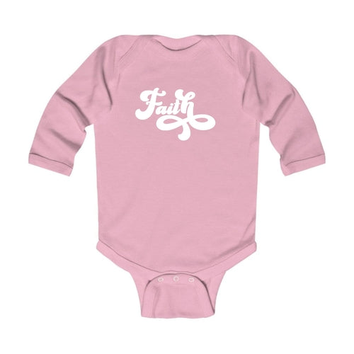 Infant Long Sleeve Graphic T-shirt - Faith Script Illustration