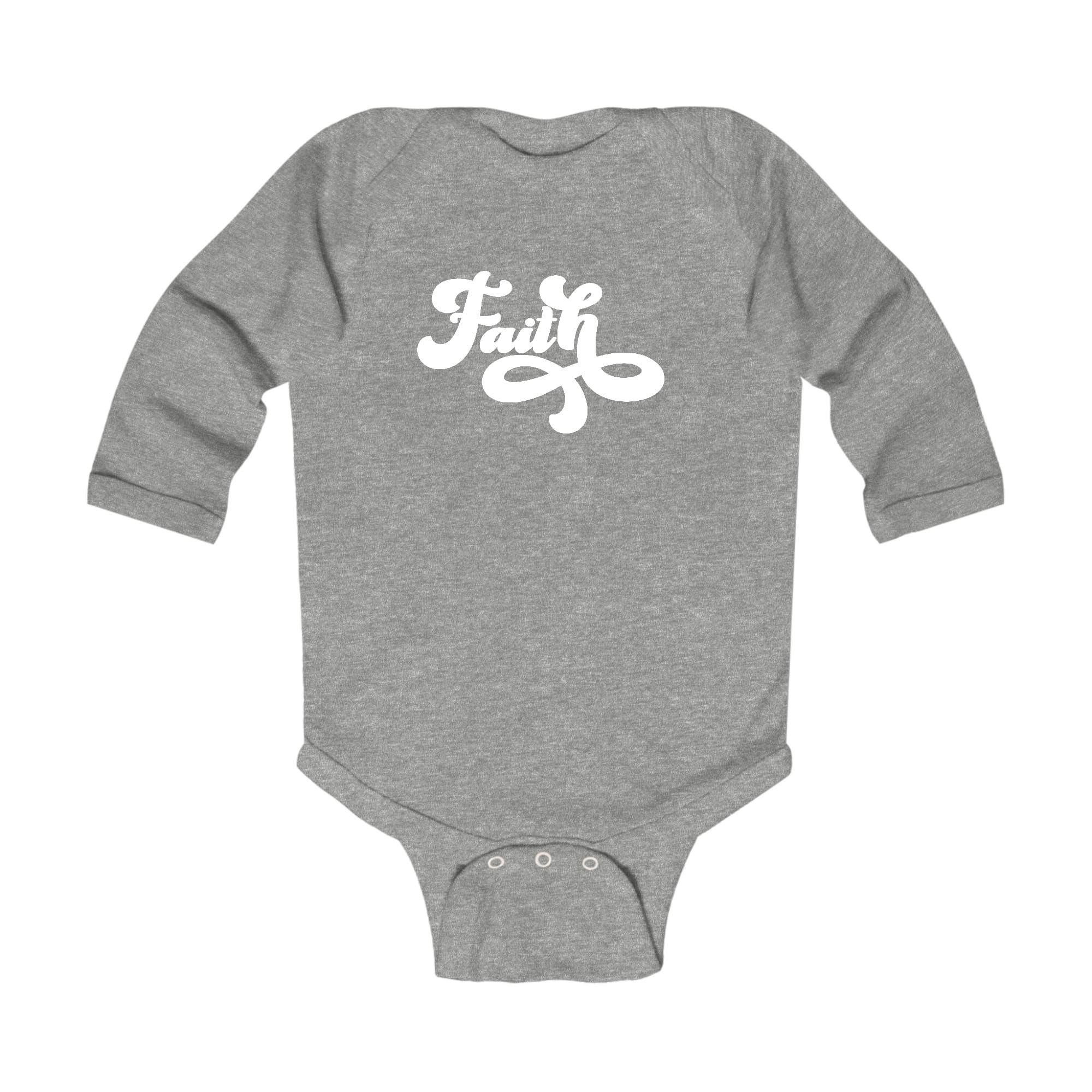 Infant Long Sleeve Graphic T-shirt - Faith Script Illustration