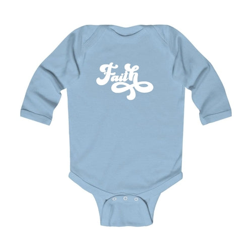 Infant Long Sleeve Graphic T-shirt - Faith Script Illustration