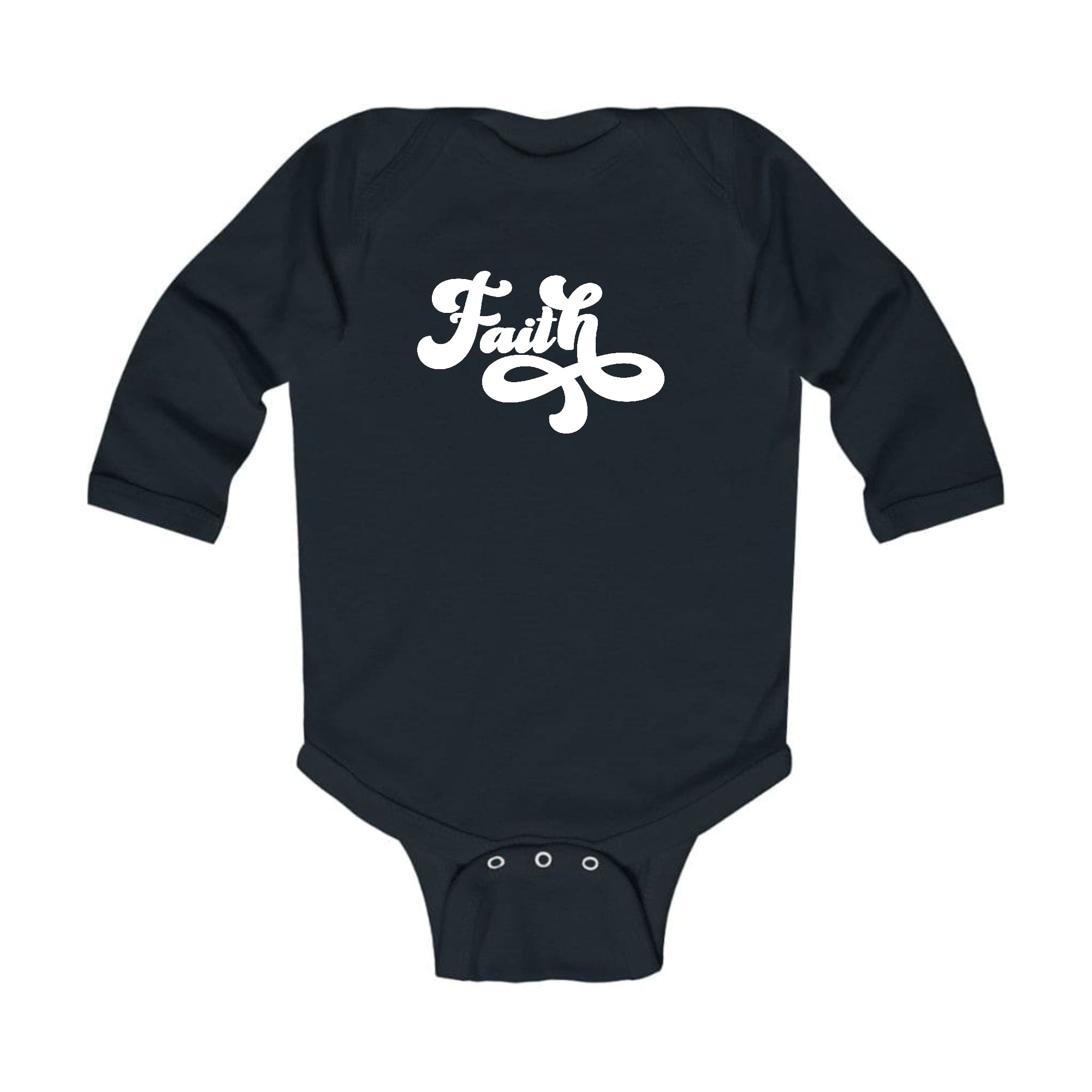 Infant Long Sleeve Graphic T-shirt - Faith Script Illustration