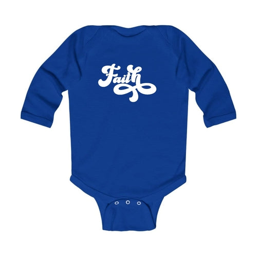 Infant Long Sleeve Graphic T-shirt - Faith Script Illustration