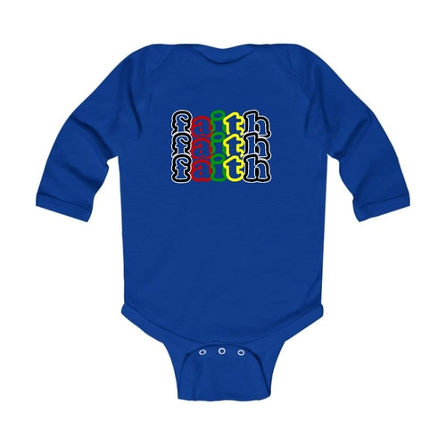 Infant Long Sleeve Graphic T-shirt Faith Stack Multicolor Black