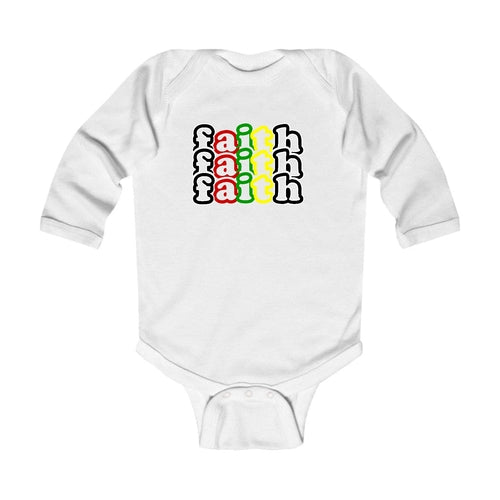 Infant Long Sleeve Graphic T-shirt Faith Stack Multicolor Black