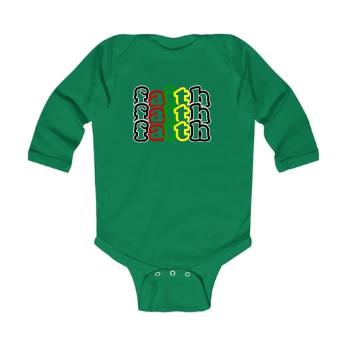 Infant Long Sleeve Graphic T-shirt Faith Stack Multicolor Black