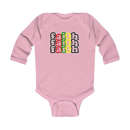 Infant Long Sleeve Graphic T-shirt Faith Stack Multicolor Black