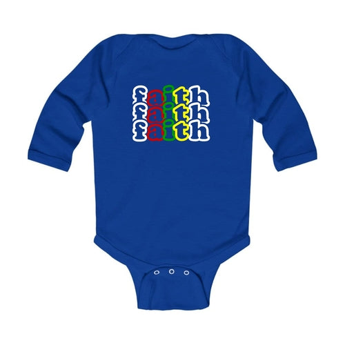 Infant Long Sleeve Graphic T-shirt - Faith Stack Multicolor