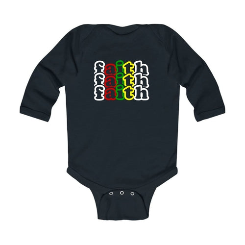 Infant Long Sleeve Graphic T-shirt - Faith Stack Multicolor