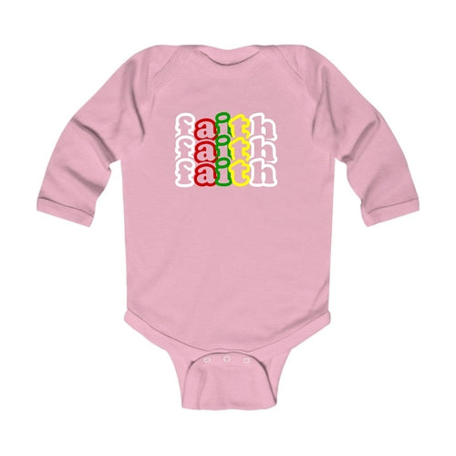 Infant Long Sleeve Graphic T-shirt - Faith Stack Multicolor