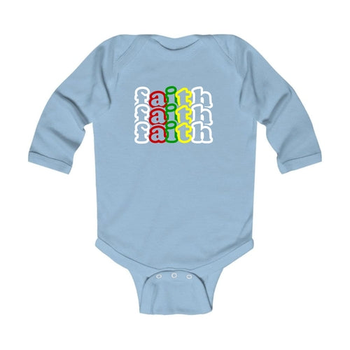 Infant Long Sleeve Graphic T-shirt - Faith Stack Multicolor